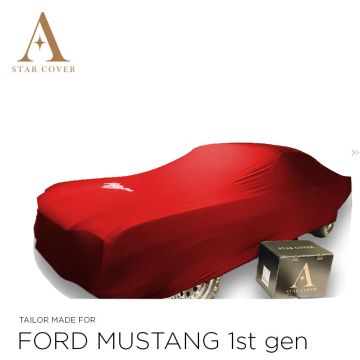 Ford Mustang I 1964-1967 Indoor Cover - Red with Pony emblem