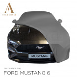 Ford Mustang VI Cabrio Indoor Cover - Mirror Pockets - Grey