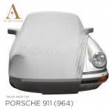 Porsche 911 Convertible (964) 1989-1994 - Indoor Car Cover - Grey - Mirror Pockets 