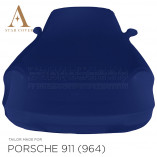 Porsche 911 Convertible (964) 1989-1994 - Indoor Car Cover - Blue - Mirror Pockets 