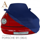Porsche 911 Convertible (964) 1989-1994 - Indoor Car Cover - Blue - Mirror Pockets 