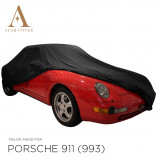 Porsche 911 Convertible (993) 1993-1998 - Outdoor Cover - Black - Mirror Pockets