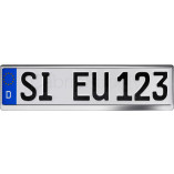 License plate holder in Chrome PLAN (1 piece)