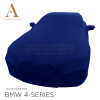 BMW 4 Series Convertible G23 Indoor Cover - Mirror Pockets - Blue